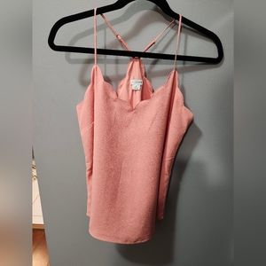 JCrew Scalloped Peach tank